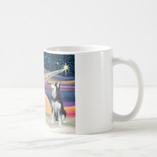 Caneca De Café Estrela de Natal - Husky Siberiano 1