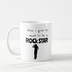 Caneca de Café Estrela de Rock Quando Eu Crescer