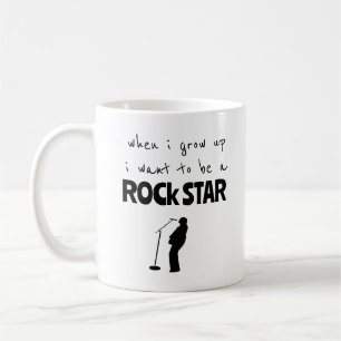 Caneca de Café Estrela de Rock Quando Eu Crescer