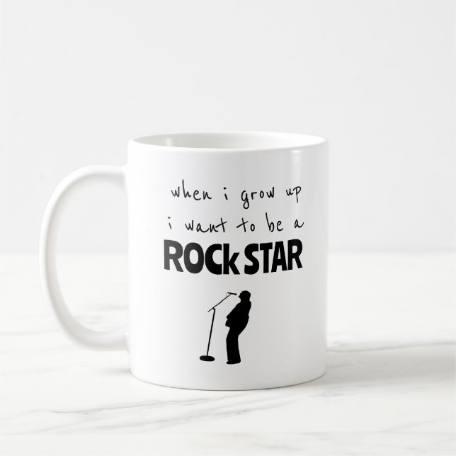 Caneca de Café Estrela de Rock Quando Eu Crescer (Esquerda)