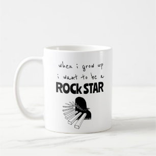 Caneca de Café Estrela de Rock Quando Eu Crescer