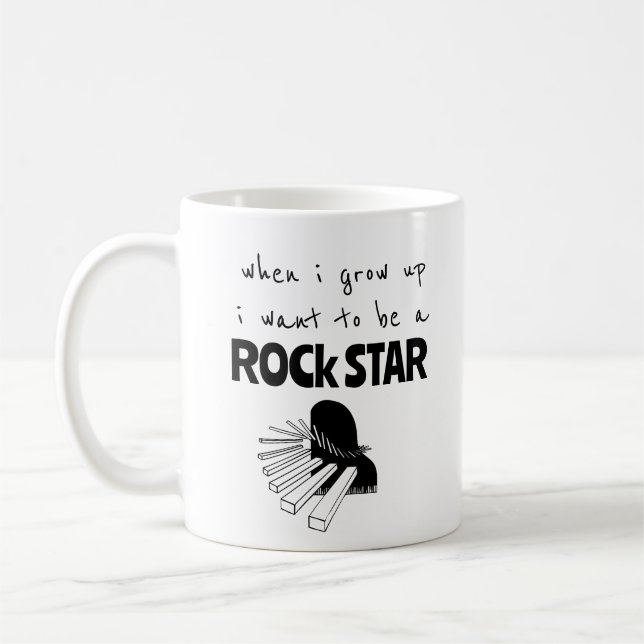 Caneca de Café Estrela de Rock Quando Eu Crescer (Esquerda)