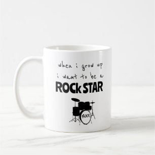 Caneca de Café Estrela de Rock Quando Eu Crescer