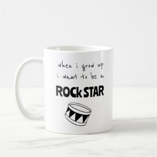 Caneca de Café Estrela de Rock Quando Eu Crescer
