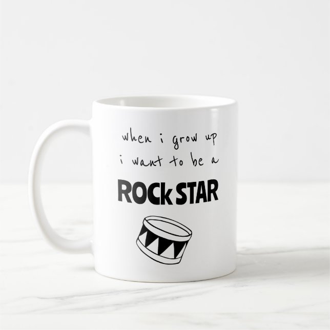 Caneca de Café Estrela de Rock Quando Eu Crescer (Esquerda)