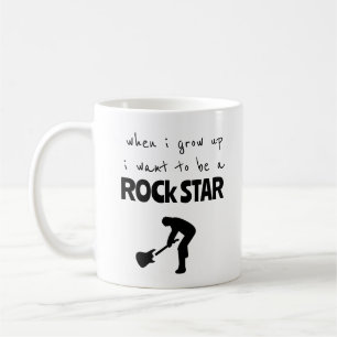 Caneca de Café Estrela de Rock Quando Eu Crescer
