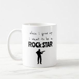 Caneca de Café Estrela de Rock Quando Eu Crescer