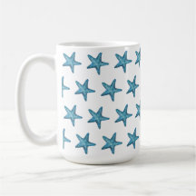 Estrela-do-mar Azul Aquarela Náutica
