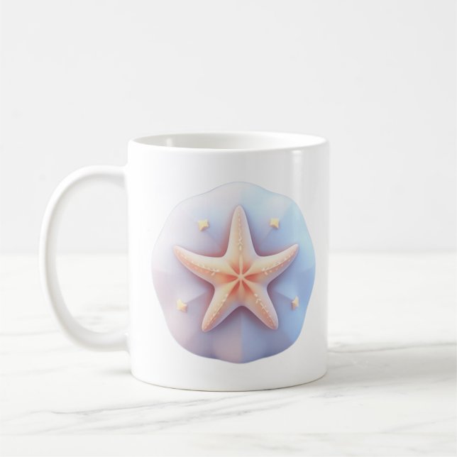 Caneca De Café Estrela-do-mar em uma Pedra de Forma Única (Esquerda)