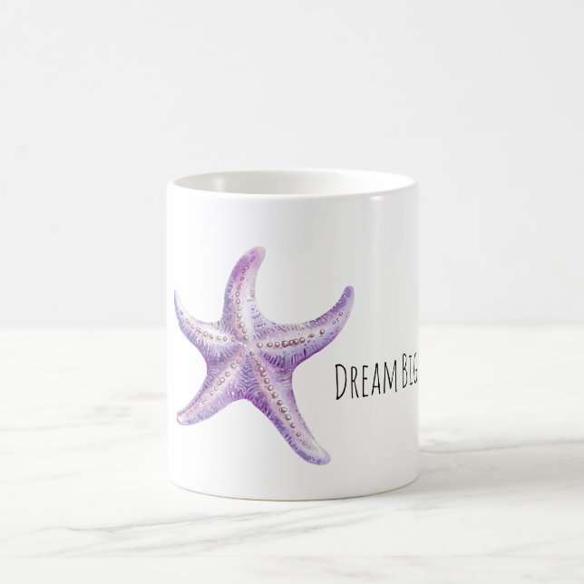Caneca De Café Estrela-do-mar Lavanda Roxa (Centro)