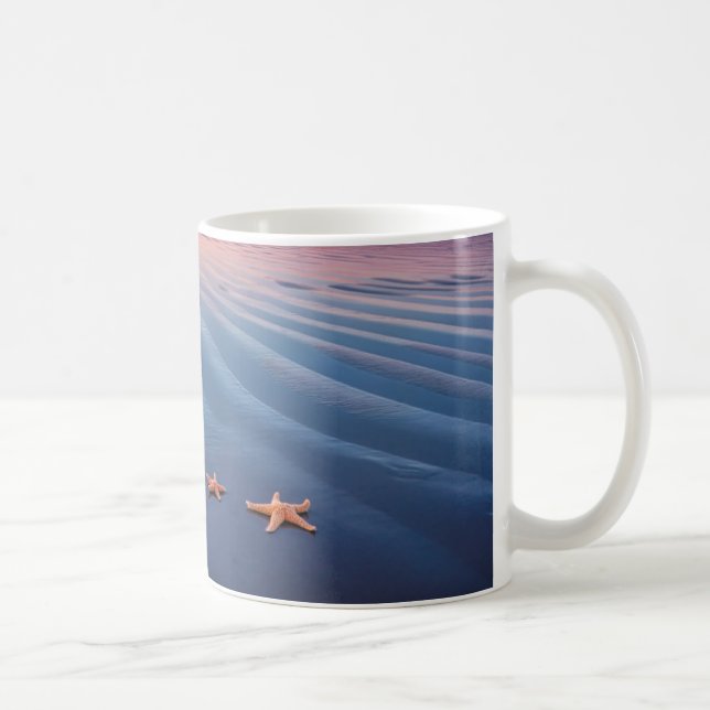 Caneca De Café Estrela do mar na areia (Direita)