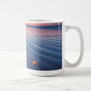 Caneca De Café Estrela do mar na areia