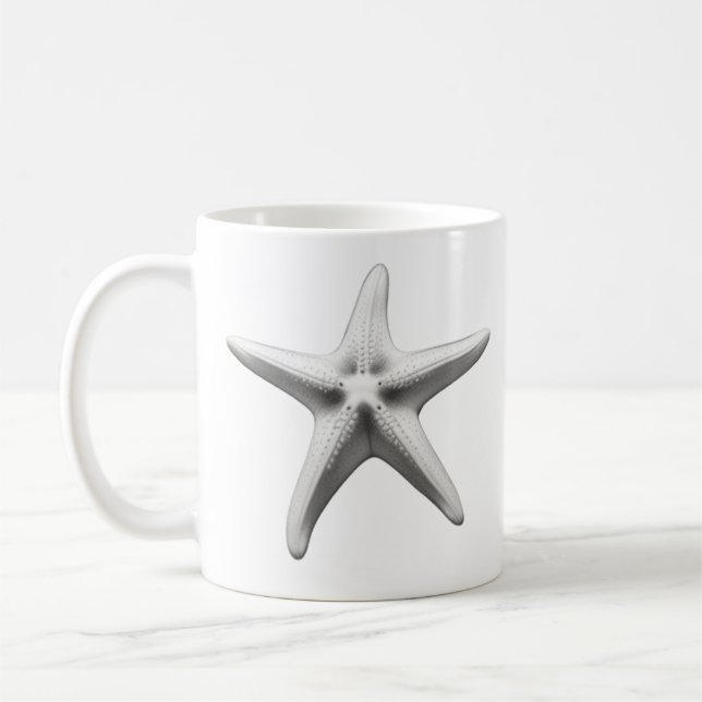 Caneca De Café Estrela-do-mar preta e branca (Esquerda)
