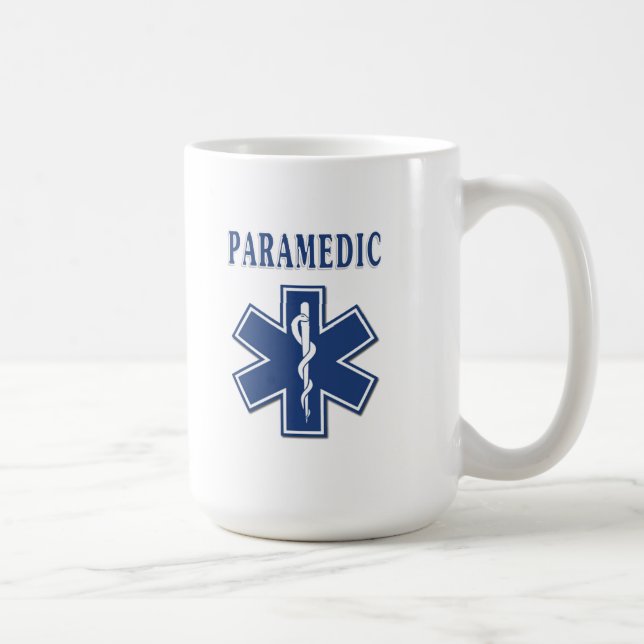 Caneca De Café Estrela do paramédico da vida (Direita)
