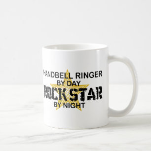 Caneca De Café Estrela do rock da campainha do Handbell em a