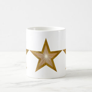 Caneca De Café Estrela Dourada 3 esbranquiçada