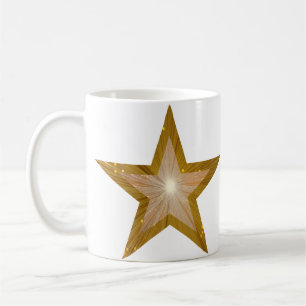 Caneca De Café Estrela Dourada! cor branca