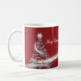 Caneca De Café Estrela Festiva Natal Chic Evergreen