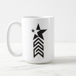 Caneca De Café Estrela Geométrica Preta Ousada