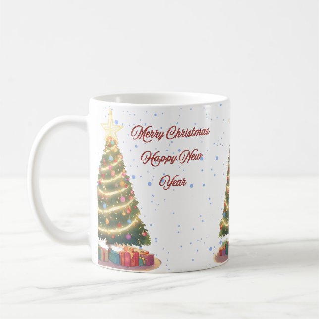 Caneca De Café Estrela no Topo (Árvore de Natal) (Esquerda)
