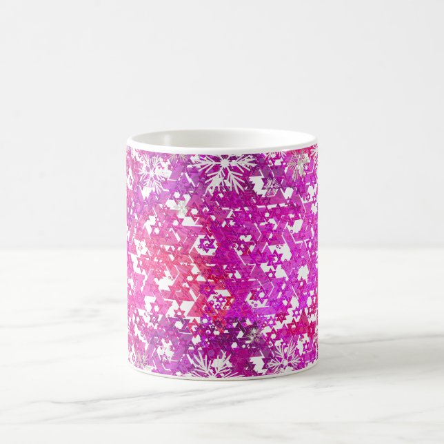 Caneca De Café Estrela PixDezines de David Pattern, Fuschia (Centro)