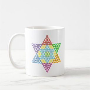 Caneca De Café Estrela Sagrada - Estrela Da Vida, 04/3D-CF.