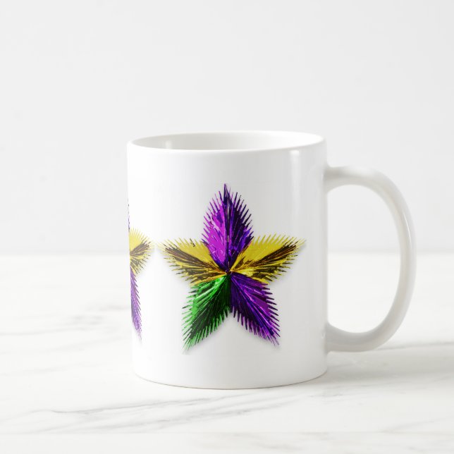 CANECA DE CAFÉ ESTRELA VERDE E DOURADO ROXA DO CARNAVAL (Direita)