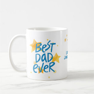 Caneca De Café Estrelas Amarelas de Foto do Melhor Pai