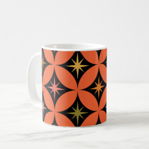 Caneca De Café Estrelas Atômicas de meio século em Círculos Laran
