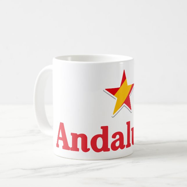 Caneca De Café Estrelas da Espanha - Andaluzia (Frente Esquerda)