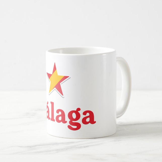 Caneca De Café Estrelas da Espanha - Málaga (Frente Esquerda)