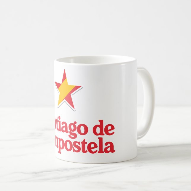 Caneca De Café Estrelas da Espanha – Santiago de Compostela (Frente Esquerda)
