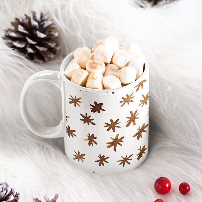 Caneca De Café Estrelas de aquarela - âmbar (Criador carregado)