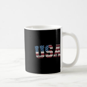 Caneca De Café Estrelas De Bandeira Dos Eua E Bandas Para Indepen