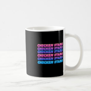Caneca De Café Estrelas de Frango Repetindo Meme Viral Estético S