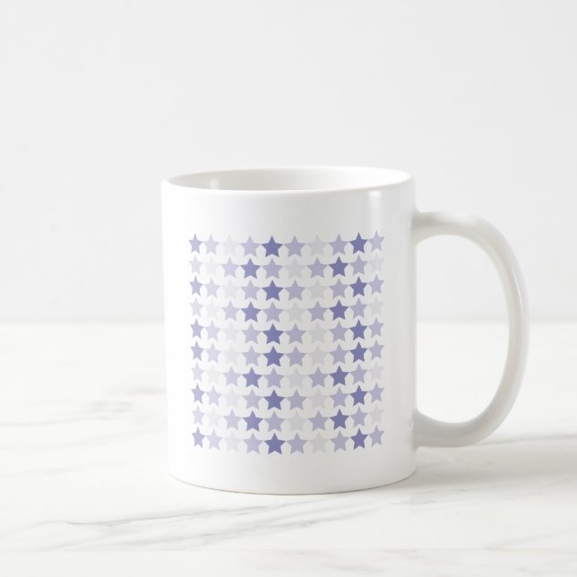 Caneca De Café Estrelas de Ombre Azul Patriótica (Direita)