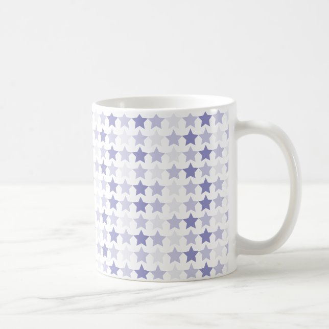 Caneca De Café Estrelas de Ombre Azul Patriótica (Direita)