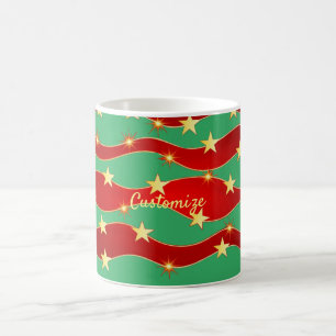 Caneca De Café Estrelas Douradas no Natal Sky Thunder_Cove