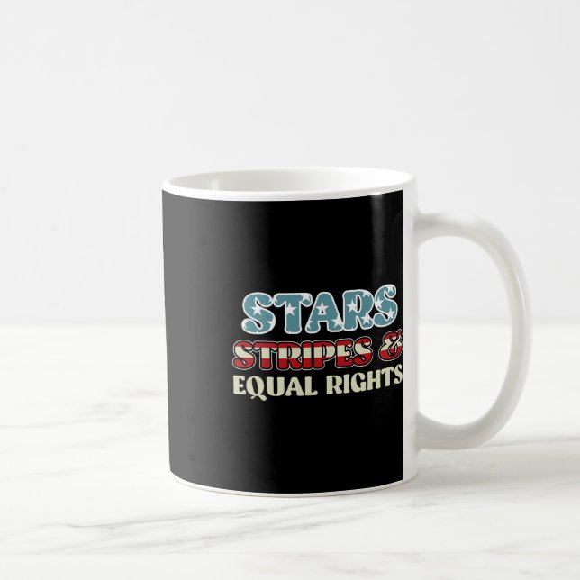 Caneca De Café Estrelas E Diferenças E Igualdade De Direitos (Direita)