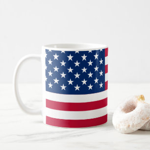Caneca De Café Estrelas e faixas de bandeira americanas