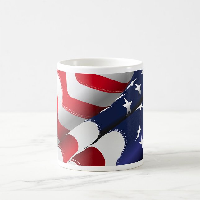 Caneca De Café Estrelas e faixas de Design de Bandeiras Americana (Criador carregado)
