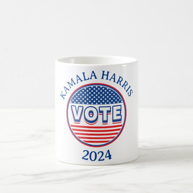 Caneca De Café Estrelas e Stripes Votam EUA - Eleição (Centro)
