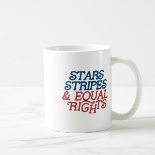 Caneca De Café Estrelas Listras E Direitos Iguais Retro 4 De Julh