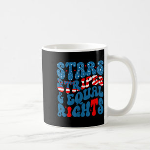 Caneca De Café Estrelas listras e igualdade de direitos 4 de julh