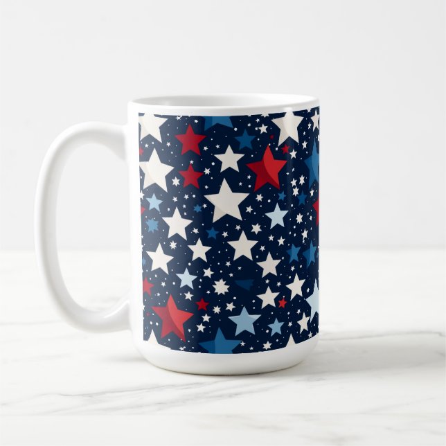 Caneca De Café Estrelas Patrióticas  (Esquerda)