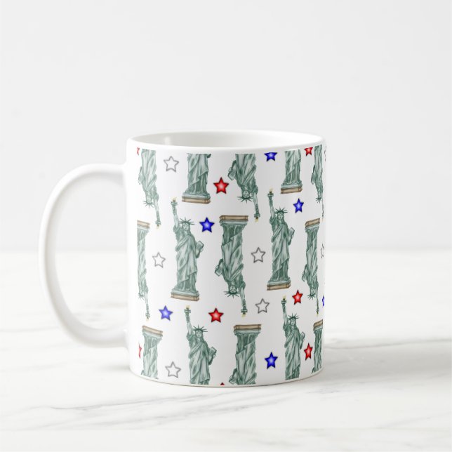 Caneca de Café Estrelas Patrióticas - Estátua da L (Esquerda)