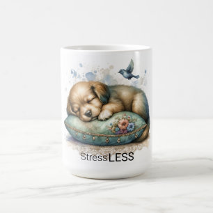 Caneca De Café Estresse da Cãozinha Bonito e Restaurante Menos