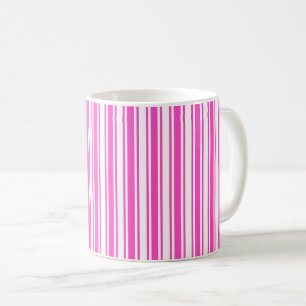 Caneca De Café Estrias de doces brancas e rosa-quente
