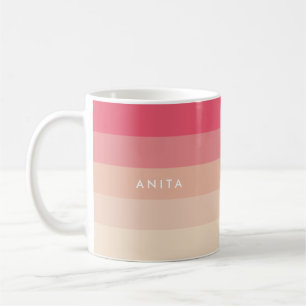 Caneca De Café Estrias pastosas cor-de-rosa