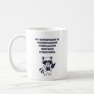 Caneca De Café Estruturas de Frases Complicadas de Superpoder Gra